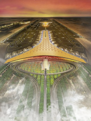 Illustration for article titled Beijing Airport's Olympic Terminal Looks Like UFO Mothership